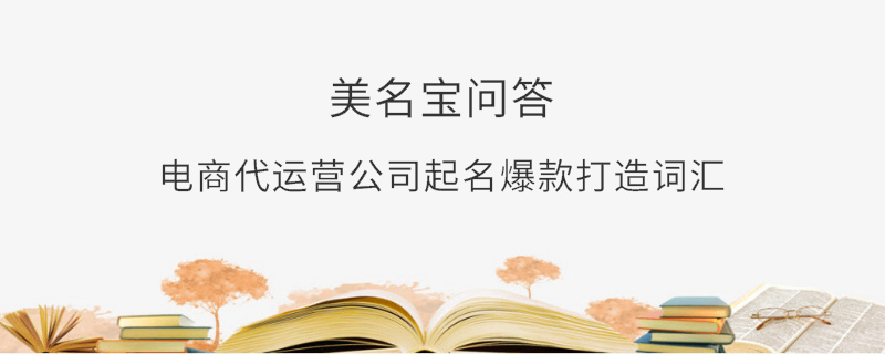 電商代運營公司起名爆款打造詞匯