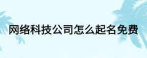 網(wǎng)絡(luò)科技公司怎么起名免費(fèi)