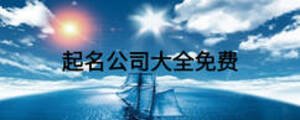 起名公司大全免費(fèi)