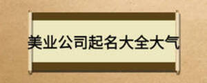 美業(yè)公司起名大全大氣