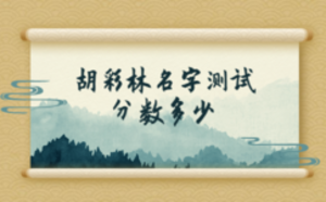 胡彩林名字測(cè)試分?jǐn)?shù)多少
