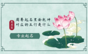 周易起名里面乾坤對(duì)應(yīng)的五行是什么