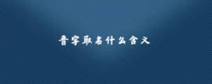 晉字取名什么含義