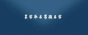 昊字取名男孩名字