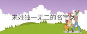宋姓獨(dú)一無二的名字女