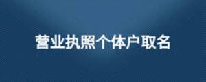 營(yíng)業(yè)執(zhí)照個(gè)體戶(hù)取名