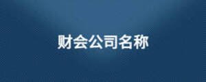 財會公司名稱