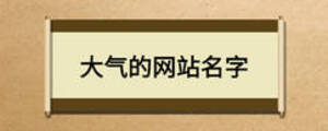 大氣的網(wǎng)站名字