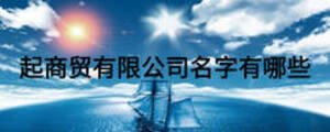 起商貿(mào)有限公司名字有哪些