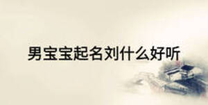 男寶寶起名劉什么好聽(tīng)