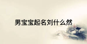 男寶寶起名劉什么然