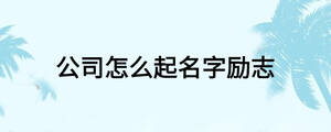 公司怎么起名字勵(lì)志