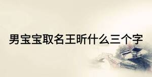 男寶寶取名王昕什么三個(gè)字