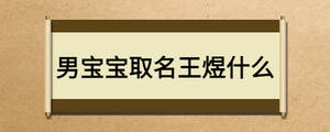 男寶寶取名王煜什么