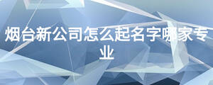 煙臺(tái)新公司怎么起名字哪家專業(yè)