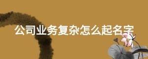 公司業(yè)務(wù)復(fù)雜怎么起名字
