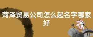 菏澤貿(mào)易公司怎么起名字哪家好