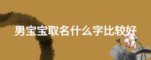 男寶寶取名什么字比較好