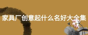 家具廠創意起什么名好大全集