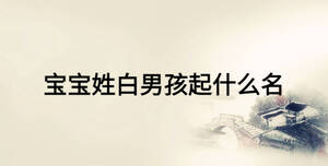 寶寶姓白男孩起什么名