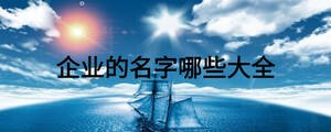 企業的名字哪些大全