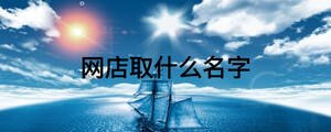 網店取什么名字
