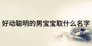 好動聰明的男寶寶取什么名字