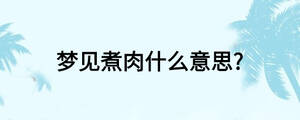 夢見煮肉什么意思?