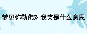夢(mèng)見(jiàn)彌勒佛對(duì)我笑是什么意思