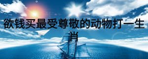 欲錢買最受尊敬的動(dòng)物打一生肖