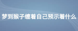 夢到猴子纏著自己預示著什么