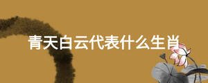 青天白云代表什么生肖