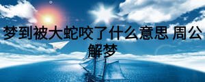 夢(mèng)到被大蛇咬了什么意思 周公解夢(mèng)
