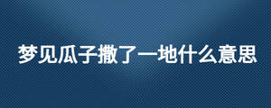 夢見瓜子撒了一地什么意思