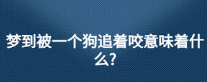夢到被一個狗追著咬意味著什么?