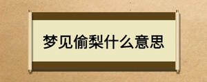 夢(mèng)見偷梨什么意思