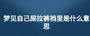 夢(mèng)見(jiàn)自己屎拉褲襠里是什么意思