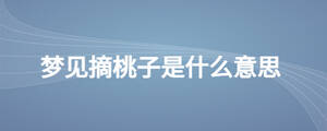 夢見摘桃子是什么意思