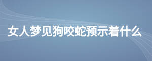 女人夢見狗咬蛇預(yù)示著什么