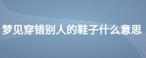 夢見穿錯別人的鞋子什么意思