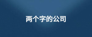 兩個字的公司