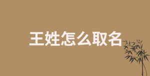 王姓怎么取名
