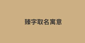 臻字取名寓意
