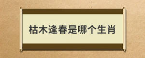 枯木逢春是哪個生肖
