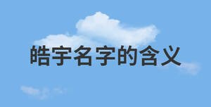 皓宇名字的含義