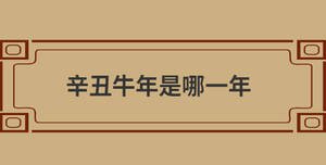 辛丑牛年是哪一年