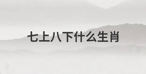 七上八下什么生肖