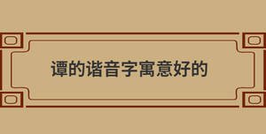 譚的諧音字寓意好的
