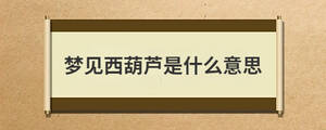 夢見西葫蘆是什么意思