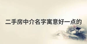 二手房中介名字寓意好一點(diǎn)的